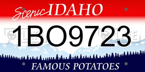 1BO9723 Idaho License Plate
