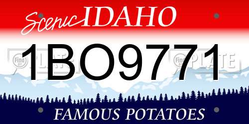 1BO9771 Idaho License Plate