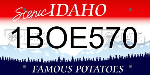 1BOE570 Idaho License Plate