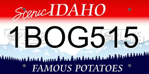 1BOG515 Idaho License Plate
