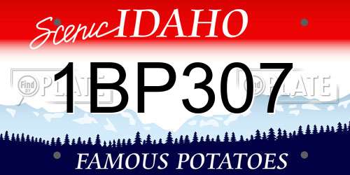 1BP307 Idaho License Plate