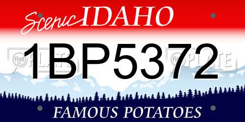 1BP5372 Idaho License Plate