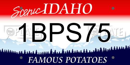 1BPS75 Idaho License Plate