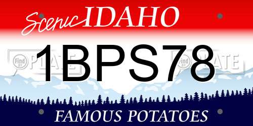 1BPS78 Idaho License Plate