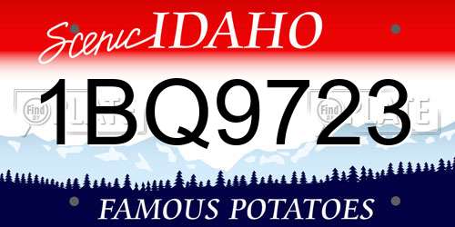1BQ9723 Idaho License Plate