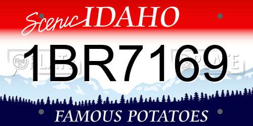 1BR7169 Idaho License Plate