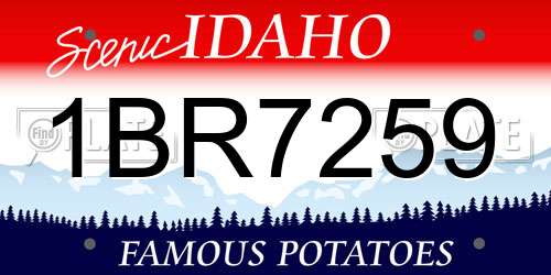 1BR7259 Idaho License Plate