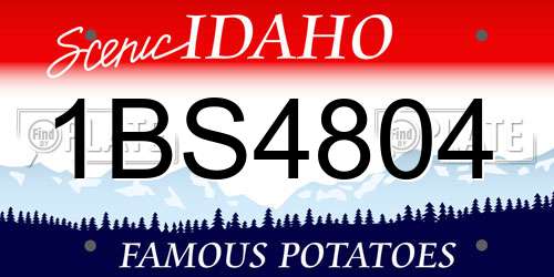 1BS4804 Idaho License Plate