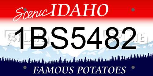 1BS5482 Idaho License Plate