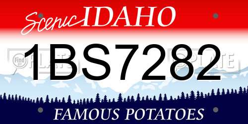 1BS7282 Idaho License Plate