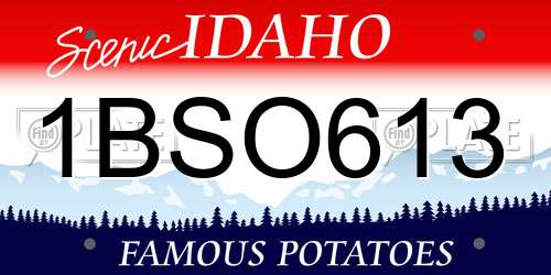 1BSO613 Idaho License Plate