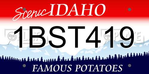 1BST419 Idaho License Plate