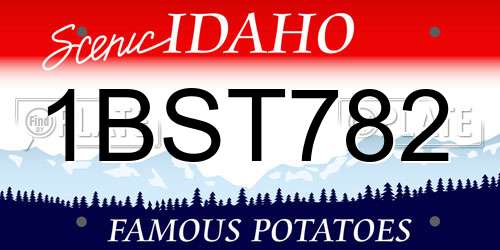 1BST782 Idaho License Plate