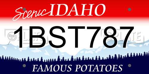 1BST787 Idaho License Plate