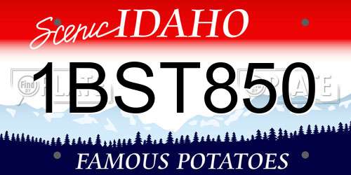 1BST850 Idaho License Plate