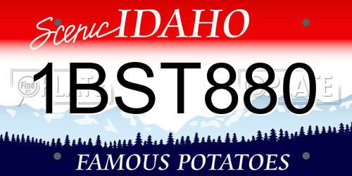 1BST880 Idaho License Plate