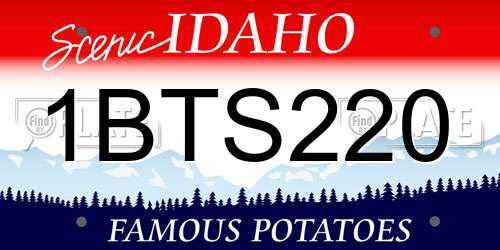 1BTS220 Idaho License Plate