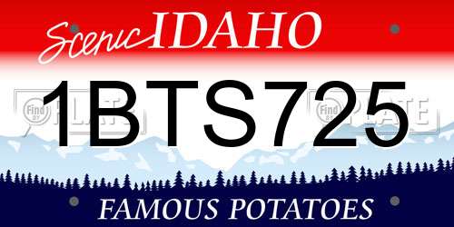 1BTS725 Idaho License Plate