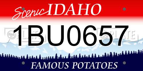 1BU0657 Idaho License Plate