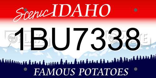 1BU7338 Idaho License Plate