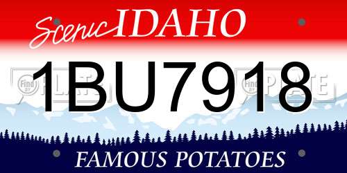 1BU7918 Idaho License Plate