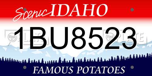 1BU8523 Idaho License Plate