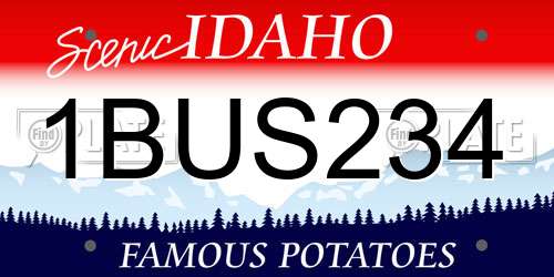 1BUS234 Idaho License Plate