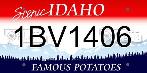 1BV1406 Idaho License Plate