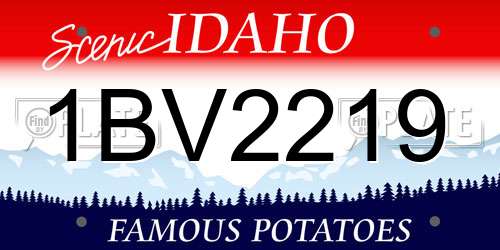 1BV2219 Idaho License Plate