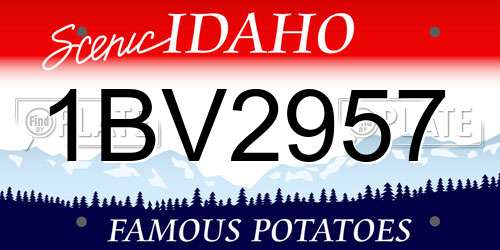 1BV2957 Idaho License Plate