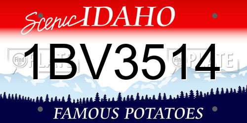 1BV3514 Idaho License Plate