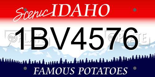 1BV4576 Idaho License Plate