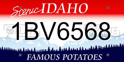 1BV6568 Idaho License Plate