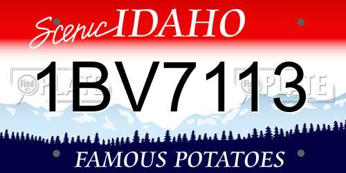 1BV7113 Idaho License Plate