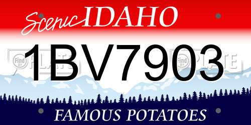 1BV7903 Idaho License Plate