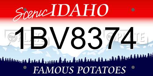 1BV8374 Idaho License Plate