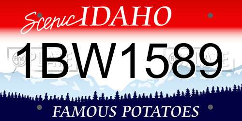 1BW1589 Idaho License Plate