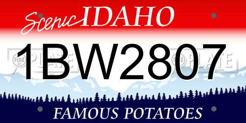 1BW2807 Idaho License Plate