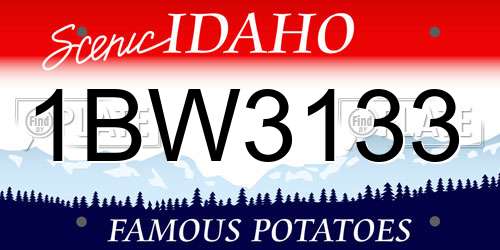 1BW3133 Idaho License Plate