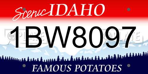 1BW8097 Idaho License Plate
