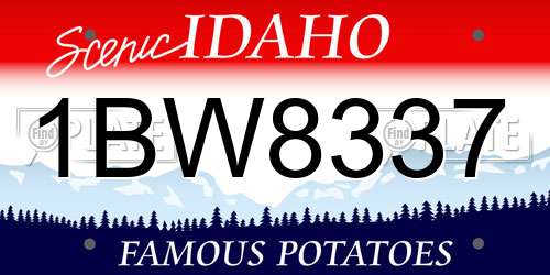1BW8337 Idaho License Plate