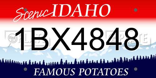 1BX4848 Idaho License Plate