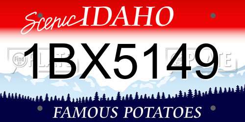 1BX5149 Idaho License Plate