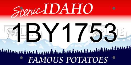 1BY1753 Idaho License Plate