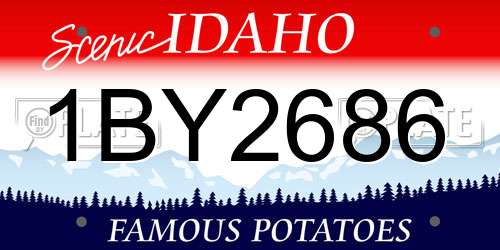 1BY2686 Idaho License Plate