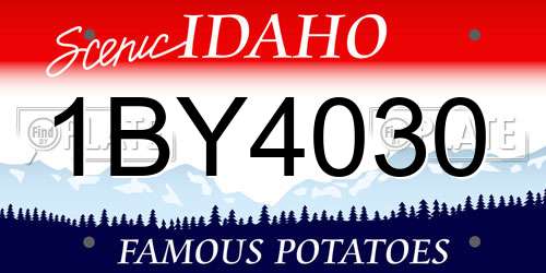 1BY4030 Idaho License Plate