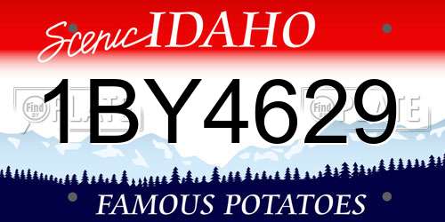 1BY4629 Idaho License Plate