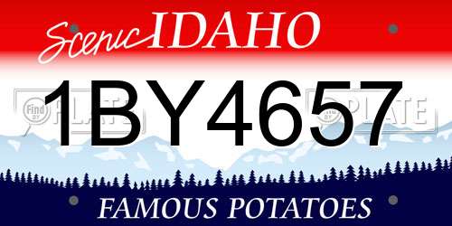 1BY4657 Idaho License Plate