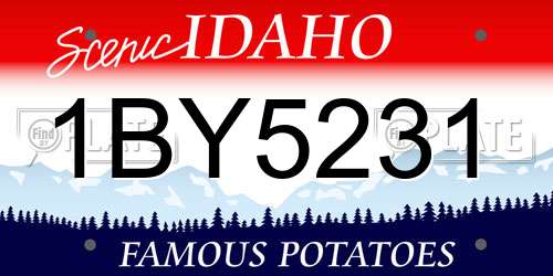 1BY5231 Idaho License Plate