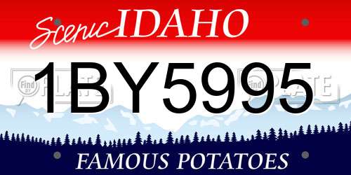 1BY5995 Idaho License Plate
